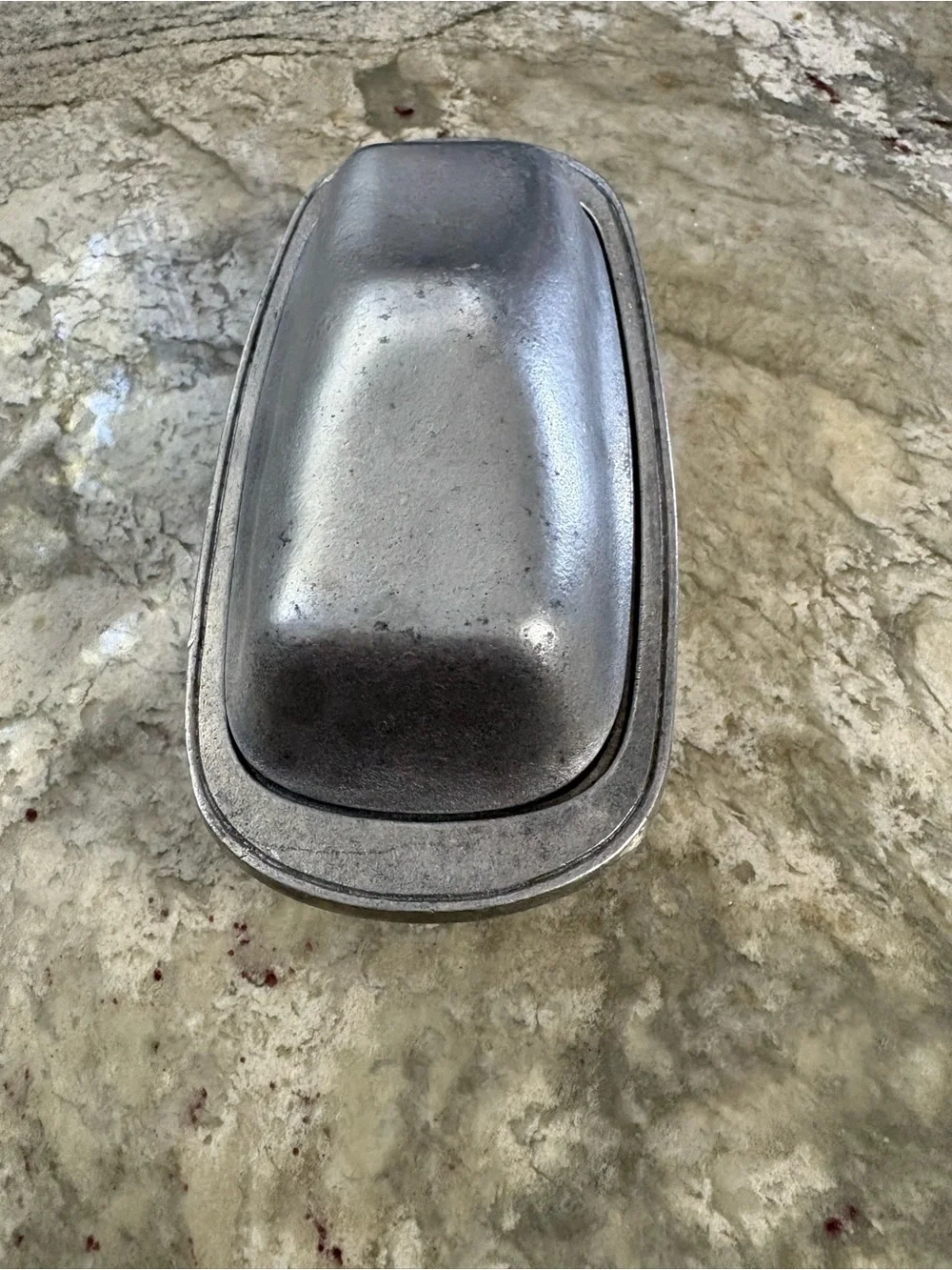Wilton Silver Metal Butter Dish with Lid